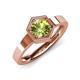 4 - Dinah 1.10 ct Peridot Women Hexagonal Signet Solitaire Engagement Ring 
