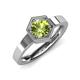 4 - Dinah 1.10 ct Peridot Women Hexagonal Signet Solitaire Engagement Ring 