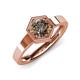 4 - Dinah 1.00 ct Smoky Quartz Women Hexagonal Signet Solitaire Engagement Ring 