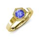 4 - Dinah 0.92 ct Tanzanite Women Hexagonal Signet Solitaire Engagement Ring 
