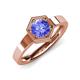 4 - Dinah 0.92 ct Tanzanite Women Hexagonal Signet Solitaire Engagement Ring 