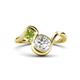 1 - Nerida 1.55 ctw IGI Certified Cushion Shape Lab Grown Diamond (6.00 mm) and Princess Shape Peridot Women Toi Et Moi Wave Engagement Ring 