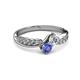 3 - Nicia 0.78 ctw Lab Grown Diamond & Tanzanite accented Side Lab Grown Diamond Women Two Stone Bypass Engagement Ring 