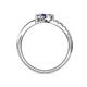 5 - Nicia 0.75 ctw Lab Grown Diamond & Iolite accented Side Lab Grown Diamond Women Two Stone Bypass Engagement Ring 