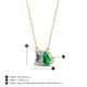 4 - Arika 1.03 ctw Emerald Shape Lab Grown Diamond with Pear Shape Created Emerald Toi Et Moi Women Pendant Necklace 