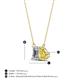 4 - Arika 1.15 ctw Emerald Shape Lab Grown Diamond with Pear Shape Created Yellow Sapphire Toi Et Moi Women Pendant Necklace 