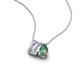 3 - Arika 1.19 ctw Emerald Shape Lab Grown Diamond with Pear Shape Created Alexandrite Toi Et Moi Women Pendant Necklace 