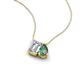 3 - Arika 1.19 ctw Emerald Shape Lab Grown Diamond with Pear Shape Created Alexandrite Toi Et Moi Women Pendant Necklace 