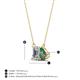 4 - Arika 1.19 ctw Emerald Shape Lab Grown Diamond with Pear Shape Created Alexandrite Toi Et Moi Women Pendant Necklace 