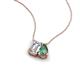 3 - Arika 1.19 ctw Emerald Shape Lab Grown Diamond with Pear Shape Created Alexandrite Toi Et Moi Women Pendant Necklace 