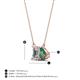 4 - Arika 1.19 ctw Emerald Shape Lab Grown Diamond with Pear Shape Created Alexandrite Toi Et Moi Women Pendant Necklace 