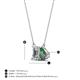 4 - Arika 1.19 ctw Emerald Shape Lab Grown Diamond with Pear Shape Created Alexandrite Toi Et Moi Women Pendant Necklace 