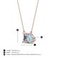 4 - Arika 1.05 ctw Emerald Shape Lab Grown Diamond with Pear Shape Aquamarine Toi Et Moi Women Pendant Necklace 