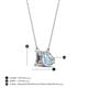 4 - Arika 1.05 ctw Emerald Shape Lab Grown Diamond with Pear Shape Aquamarine Toi Et Moi Women Pendant Necklace 
