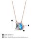 4 - Arika 1.20 ctw Emerald Shape Lab Grown Diamond with Pear Shape Blue Topaz Toi Et Moi Women Pendant Necklace 