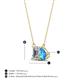 4 - Arika 1.20 ctw Emerald Shape Lab Grown Diamond with Pear Shape Blue Topaz Toi Et Moi Women Pendant Necklace 