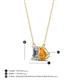 4 - Arika 1.10 ctw Emerald Shape Lab Grown Diamond with Pear Shape Citrine Toi Et Moi Women Pendant Necklace 