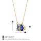 4 - Arika 1.05 ctw Emerald Shape Lab Grown Diamond with Pear Shape Iolite Toi Et Moi Women Pendant Necklace 