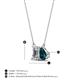 4 - Arika 1.20 ctw Emerald Shape Lab Grown Diamond with Pear Shape London Blue Topaz Toi Et Moi Women Pendant Necklace 