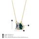 4 - Arika 1.20 ctw Emerald Shape Lab Grown Diamond with Pear Shape London Blue Topaz Toi Et Moi Women Pendant Necklace 