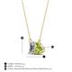 4 - Arika 1.20 ctw Emerald Shape Lab Grown Diamond with Pear Shape Peridot Toi Et Moi Women Pendant Necklace 
