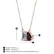 4 - Arika 1.25 ctw Emerald Shape Lab Grown Diamond with Pear Shape Red Garnet Toi Et Moi Women Pendant Necklace 