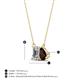 4 - Arika 1.25 ctw Emerald Shape Lab Grown Diamond with Pear Shape Red Garnet Toi Et Moi Women Pendant Necklace 