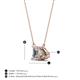 4 - Arika 1.05 ctw Emerald Shape Lab Grown Diamond with Pear Shape Smoky Quartz Toi Et Moi Women Pendant Necklace 