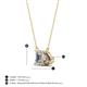 4 - Arika 1.05 ctw Emerald Shape Lab Grown Diamond with Pear Shape Smoky Quartz Toi Et Moi Women Pendant Necklace 
