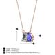 4 - Arika 1.15 ctw Emerald Shape Lab Grown Diamond with Pear Shape Tanzanite Toi Et Moi Women Pendant Necklace 