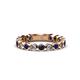 1 - Ashlyn 2.30 mm Blue Sapphire and Diamond 3/4 Eternity Band 