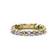 1 - Ashlyn 2.30 mm Tanzanite and Diamond 3/4 Eternity Band 