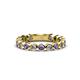1 - Ashlyn 2.30 mm Iolite and Diamond 3/4 Eternity Band 