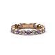 1 - Ashlyn 2.30 mm Iolite and Diamond 3/4 Eternity Band 