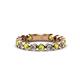 1 - Ashlyn 2.30 mm Peridot and Diamond 3/4 Eternity Band 