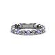 1 - Ashlyn 2.30 mm Tanzanite and Diamond 3/4 Eternity Band 