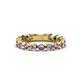 1 - Ashlyn 2.30 mm Amethyst and Diamond 3/4 Eternity Band 