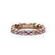 1 - Ashlyn 2.30 mm Amethyst and Diamond 3/4 Eternity Band 