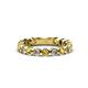 1 - Ashlyn 2.30 mm Citrine and Diamond 3/4 Eternity Band 