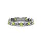 1 - Ashlyn 2.30 mm Peridot and Diamond 3/4 Eternity Band 