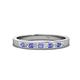 1 - Aaryn 2.00 mm Tanzanite and Diamond 11 Stone Wedding Band 