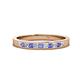 1 - Aaryn 2.00 mm Tanzanite and Diamond 11 Stone Wedding Band 