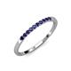 4 - Clara 1.80 mm Blue Sapphire 10 Stone Wedding Band 