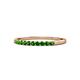 1 - Clara 1.80 mm Green Garnet 10 Stone Wedding Band 