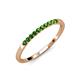 4 - Clara 1.80 mm Green Garnet 10 Stone Wedding Band 