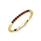 4 - Clara 1.80 mm Red Garnet 10 Stone Wedding Band 