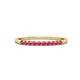 3 - Clara 1.80 mm Rhodolite Garnet 10 Stone Wedding Band 