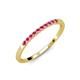 4 - Clara 1.80 mm Rhodolite Garnet 10 Stone Wedding Band 