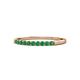 1 - Clara 1.80 mm Emerald 10 Stone Wedding Band 