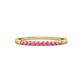 3 - Clara 1.80 mm Pink Tourmaline 10 Stone Wedding Band 